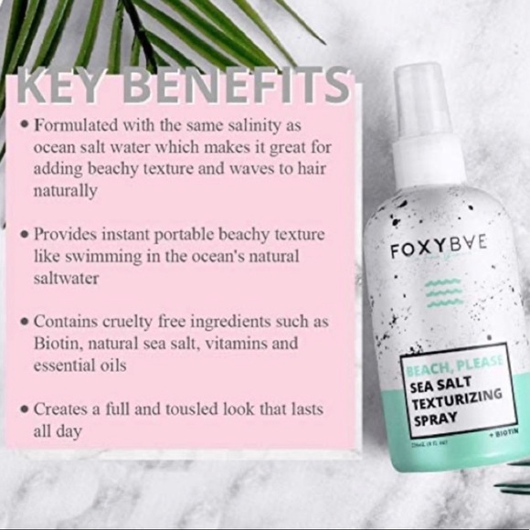 New, FoxyBae BEACH PLEASE Sea Salt Texturizing Spray 8.0 oz. Exp. 08/23 - Picture 4 of 6